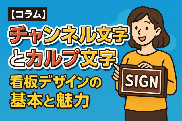 【コラム】チャンネル文字とカルプ文字：看板デザインの基本と魅力
