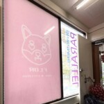 FLOR様ウインドウサイン施工写真